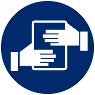 Hands holding paper