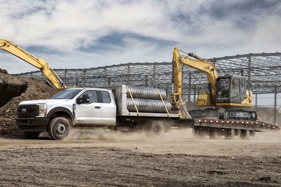 Super Duty Chassis Cab at a construction site.