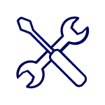 Icon of a wrench and a screwdriver