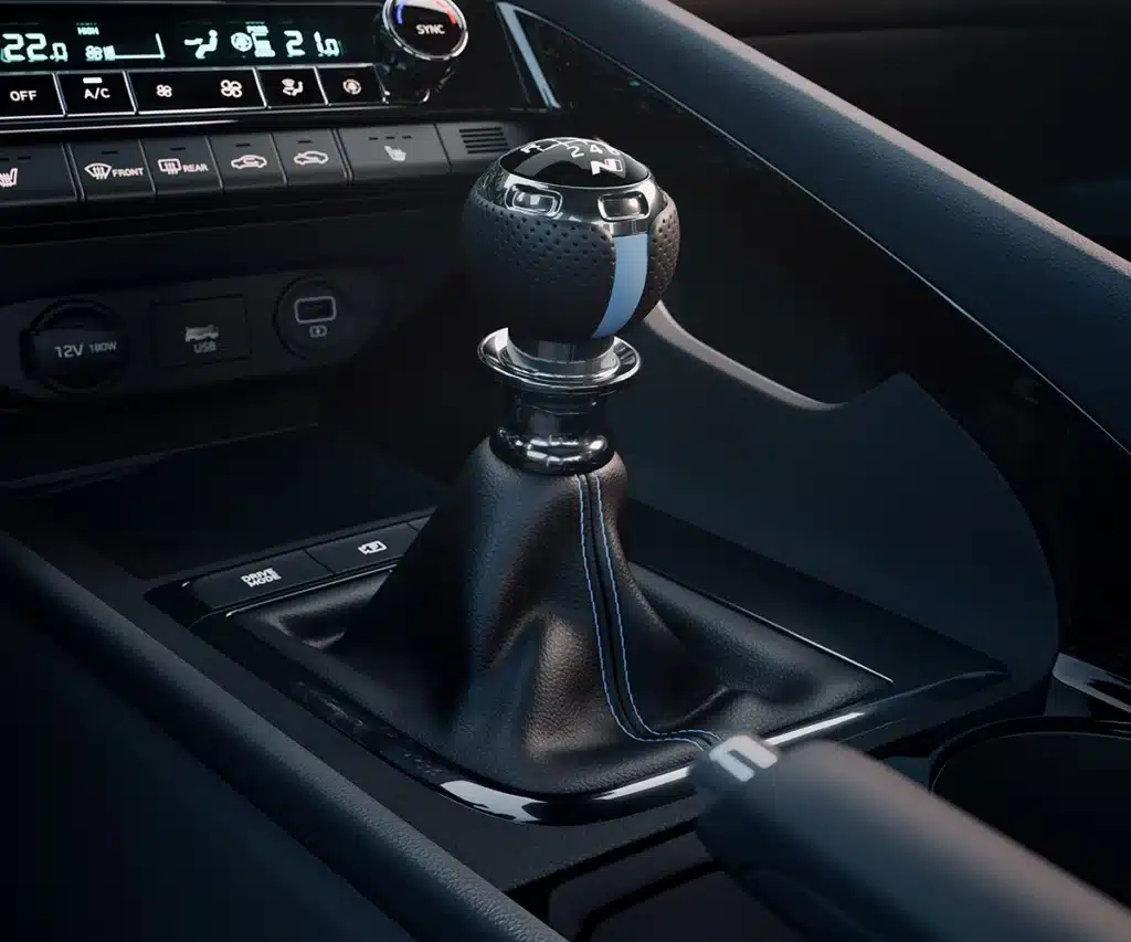 Standard 6 speed manual transmission with rev matching