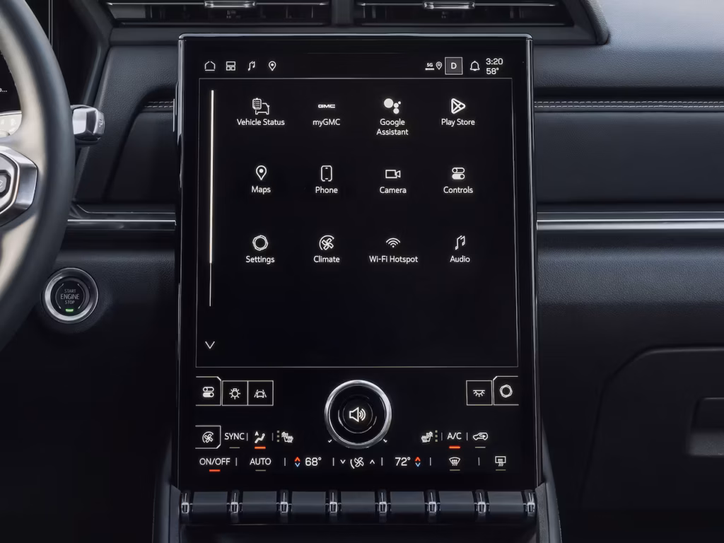 15" DIAGONAL PREMIUM GMC INFOTAINMENT SYSTEM