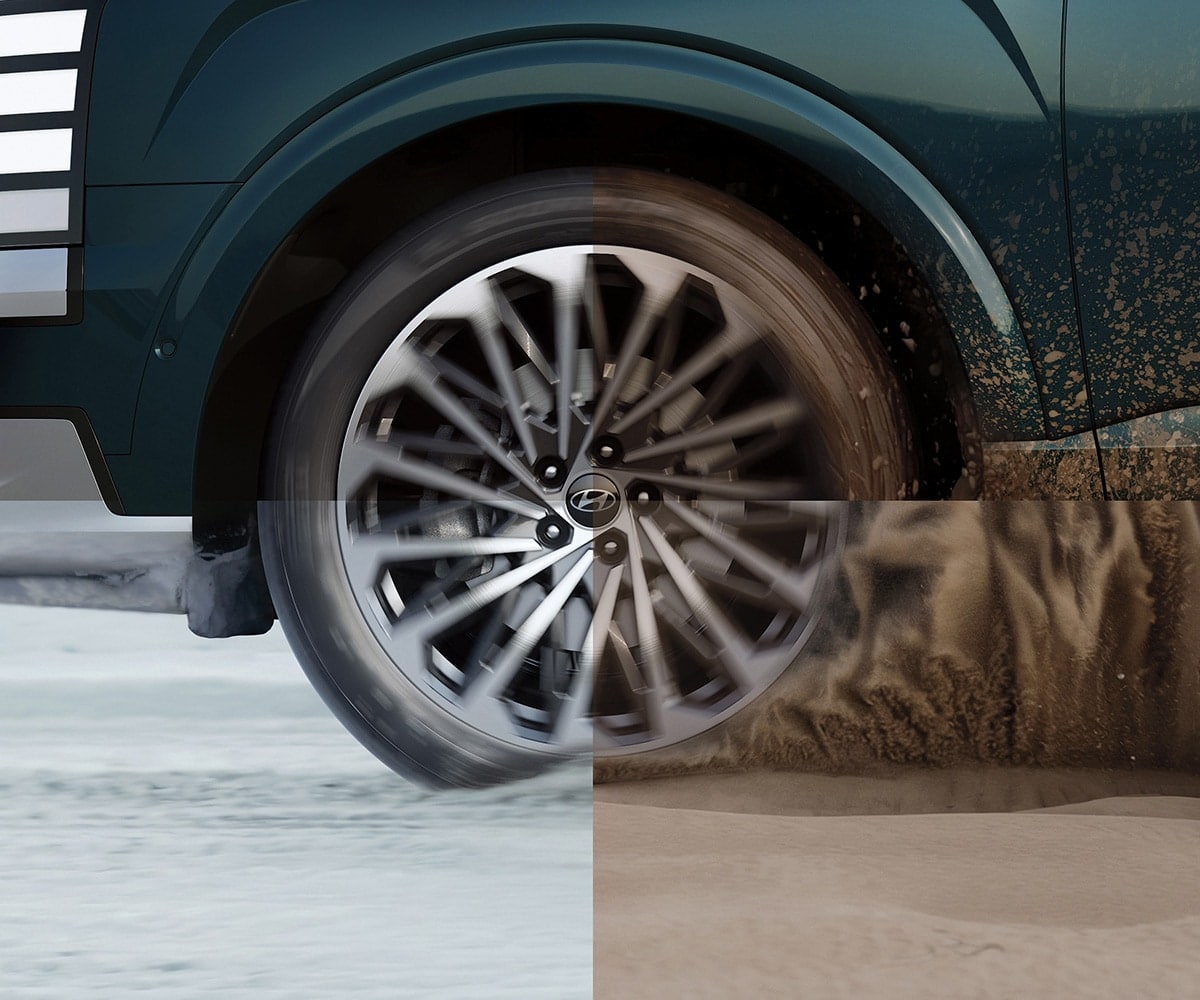 All Wheel Drive with Terrain Modes for snow, mud, and sand (Standard)